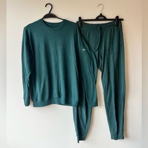 Forest Green Alo Soho Sweat Set